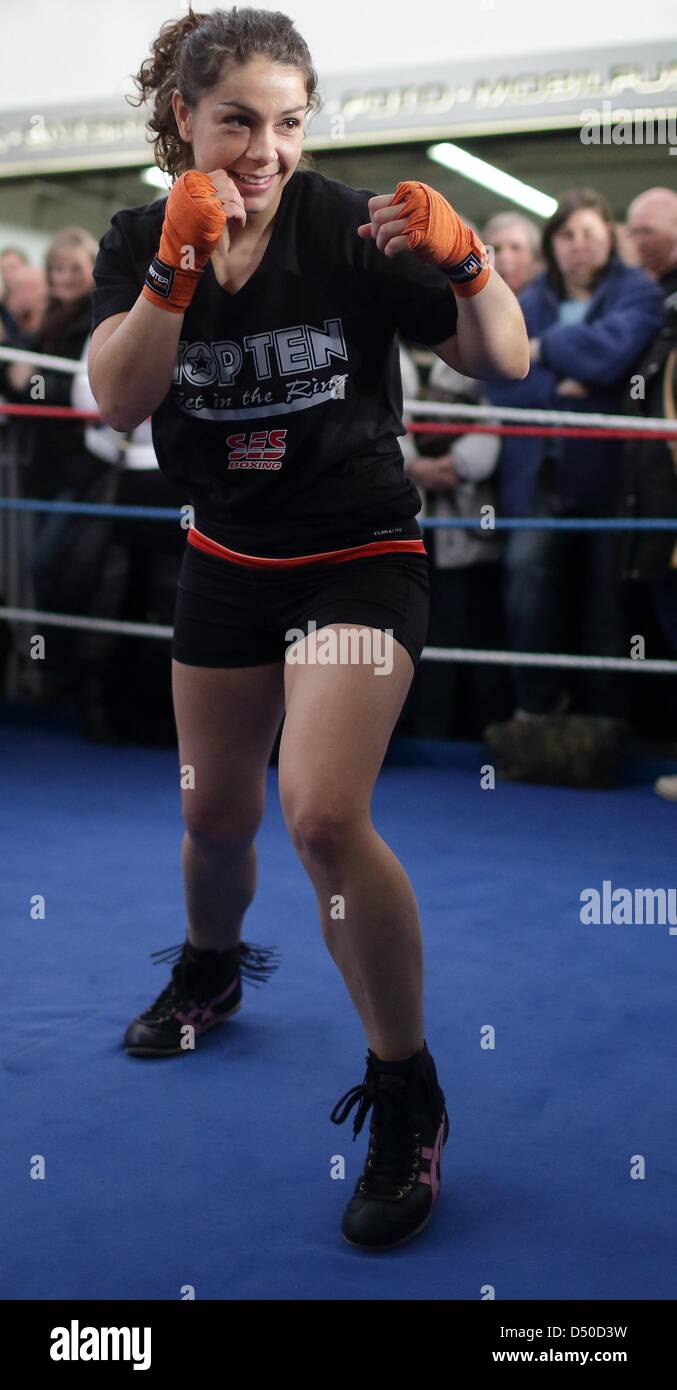 US boxing pro and featherweight world champion Melissa McMorrow in