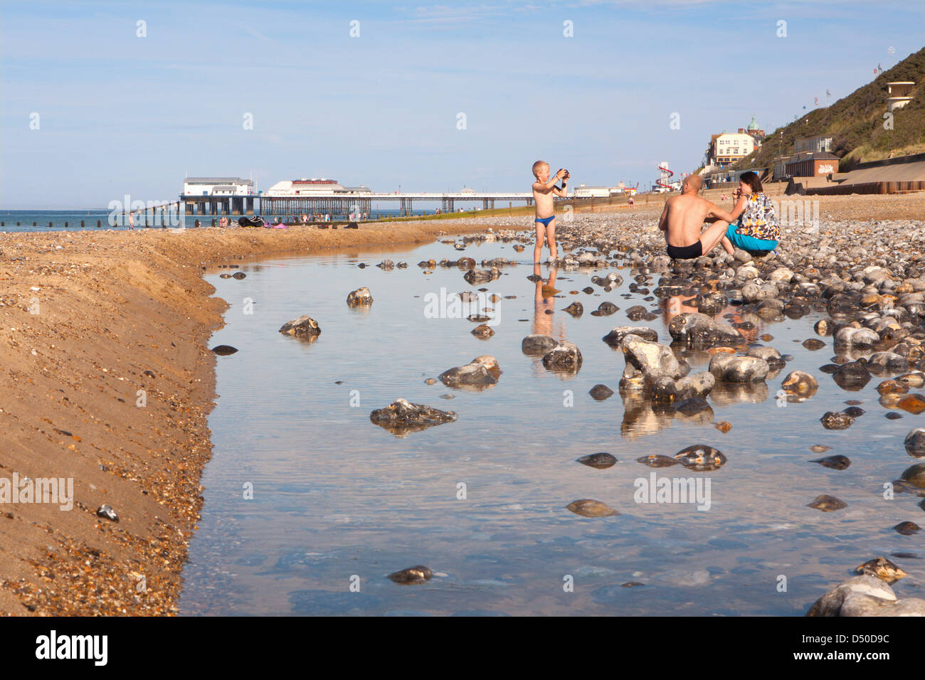 UK; ENGLAND; CROMER; NORFOLK; SEASIDE; BEACH; TOWN; HOLIDAY Stock Photo