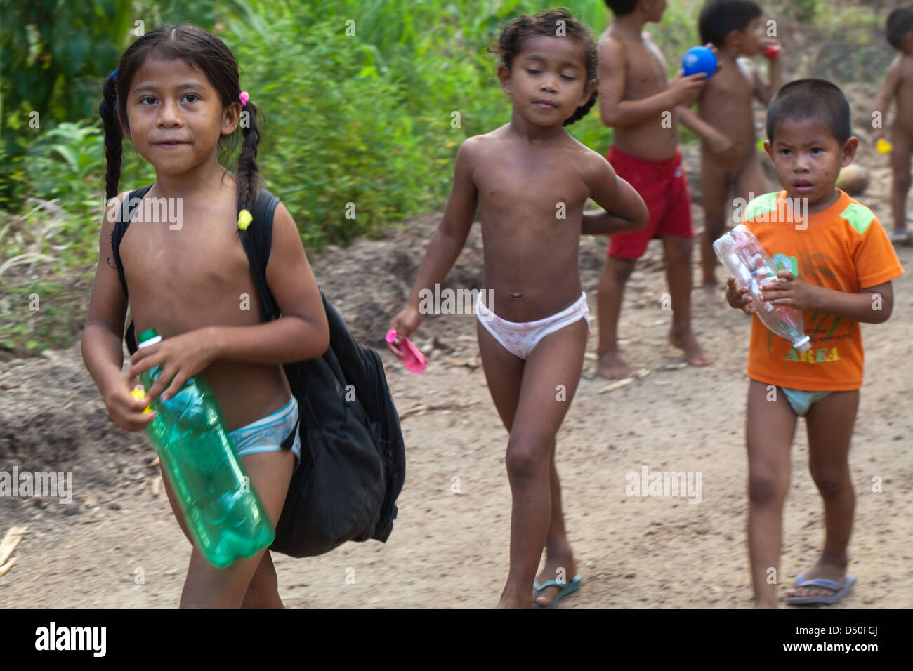 Amerindian girls boys of the Arawak