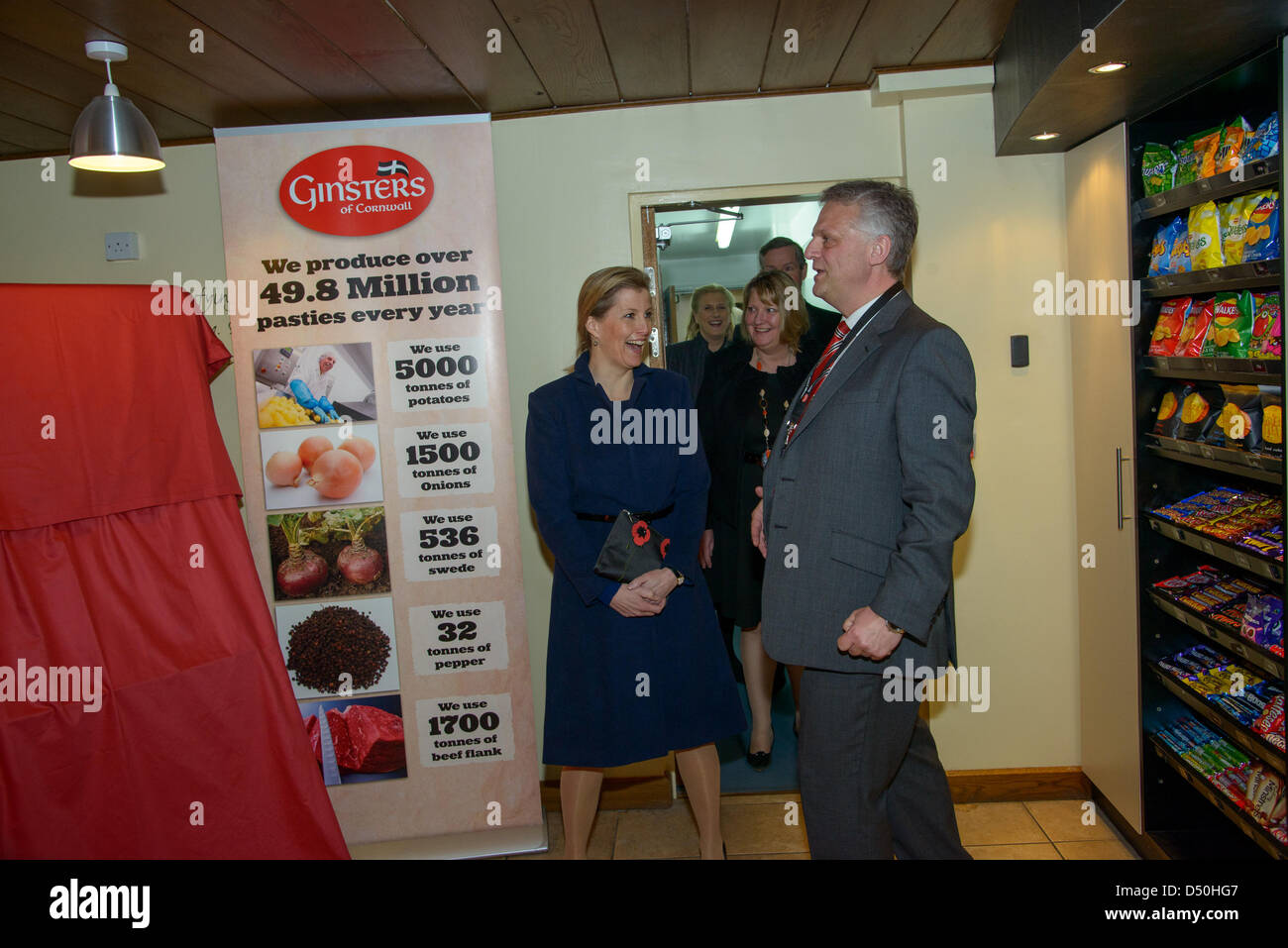 Callington, Cornwall, UK. 21st March 2013. Visit of Countess of Wessex