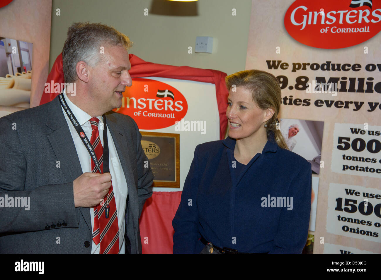 Callington, Cornwall, UK. 21st March 2013. Visit of Countess of Wessex