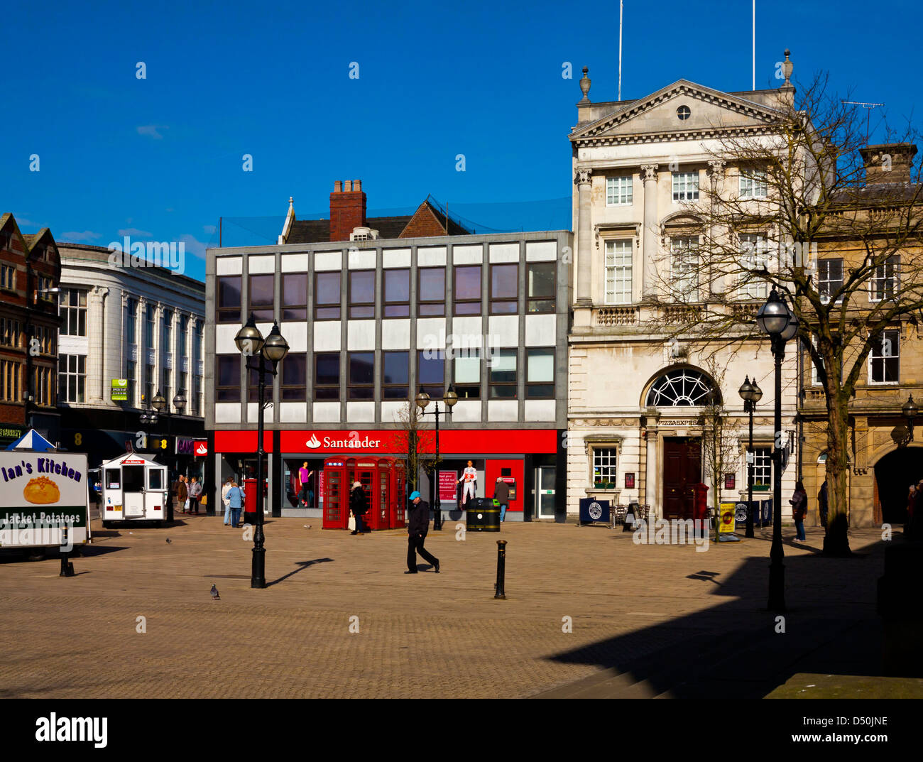 Buildings in Market Square Stafford Staffordshire England UK Stock Photo