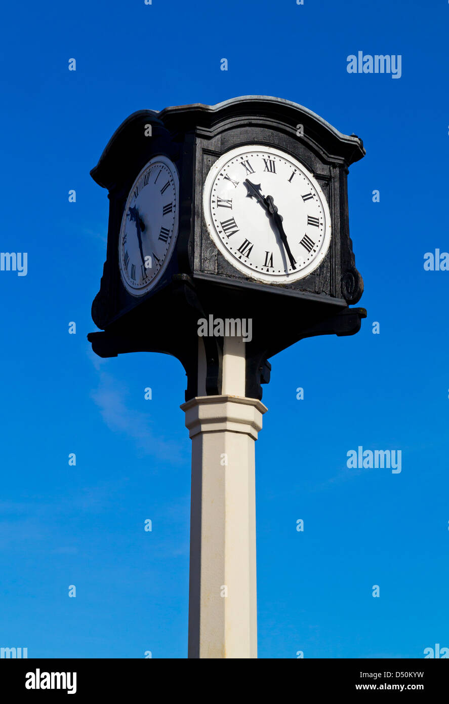 Four faced street clock in Stafford town centre Staffordshire England UK Stock Photo