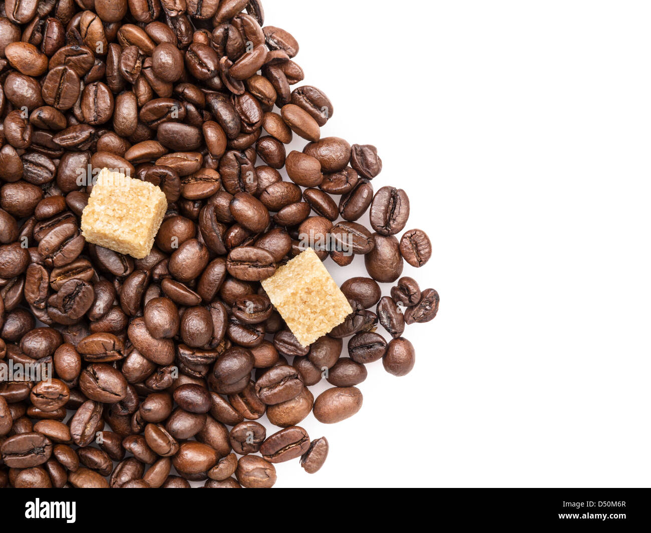 heap of coffee beans on burlap, white background Stock Photo - Alamy