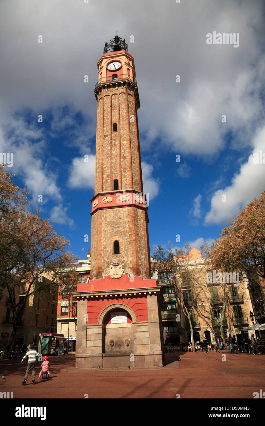 Clock tower placa del sol square hires stock photography and images