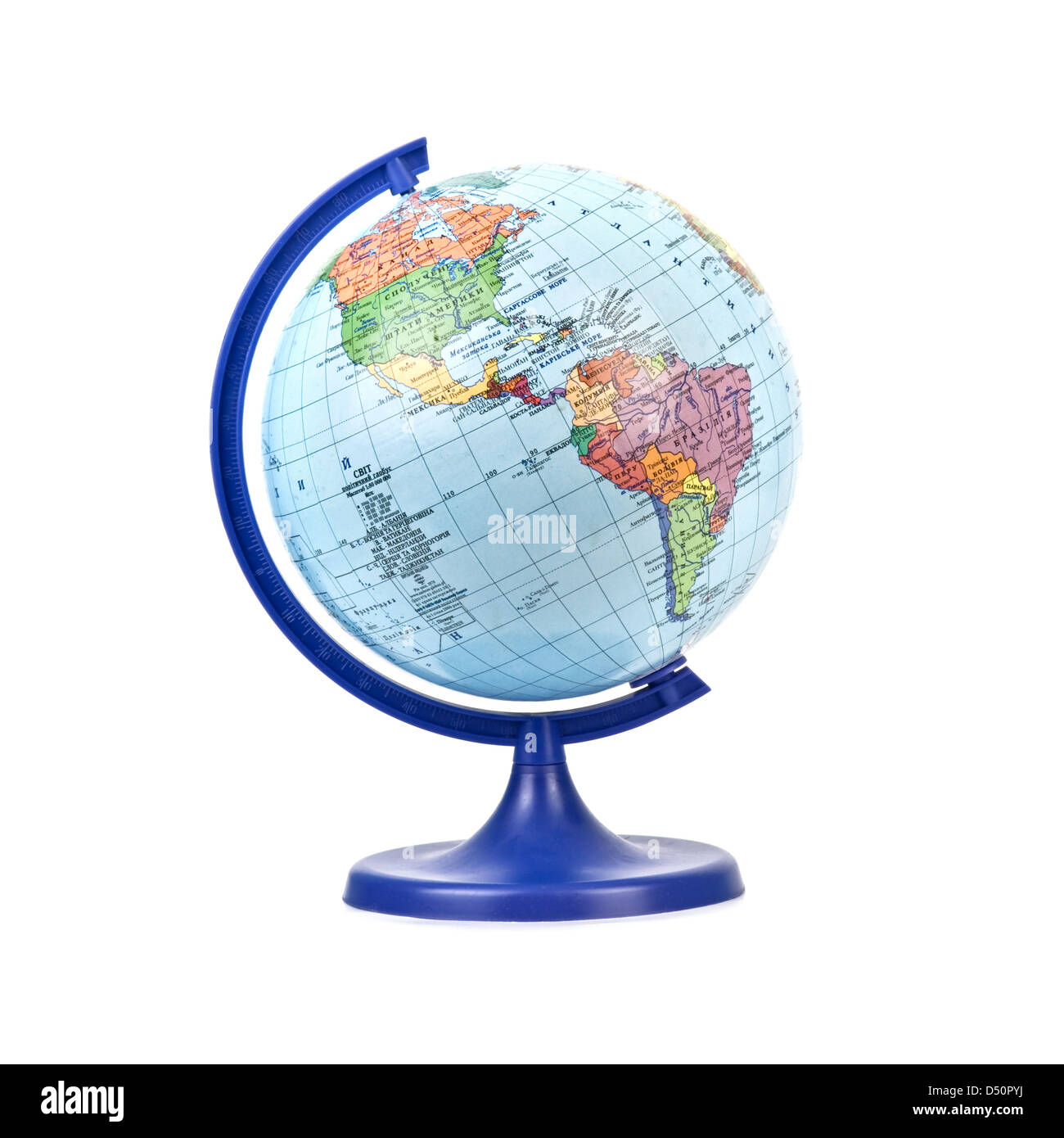 globe isolated on white background Stock Photo