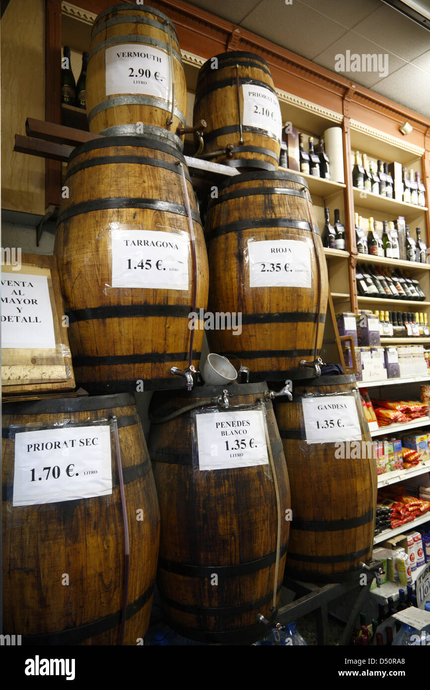 Raval, wine shop, Barcelona, Spain Stock Photo Alamy