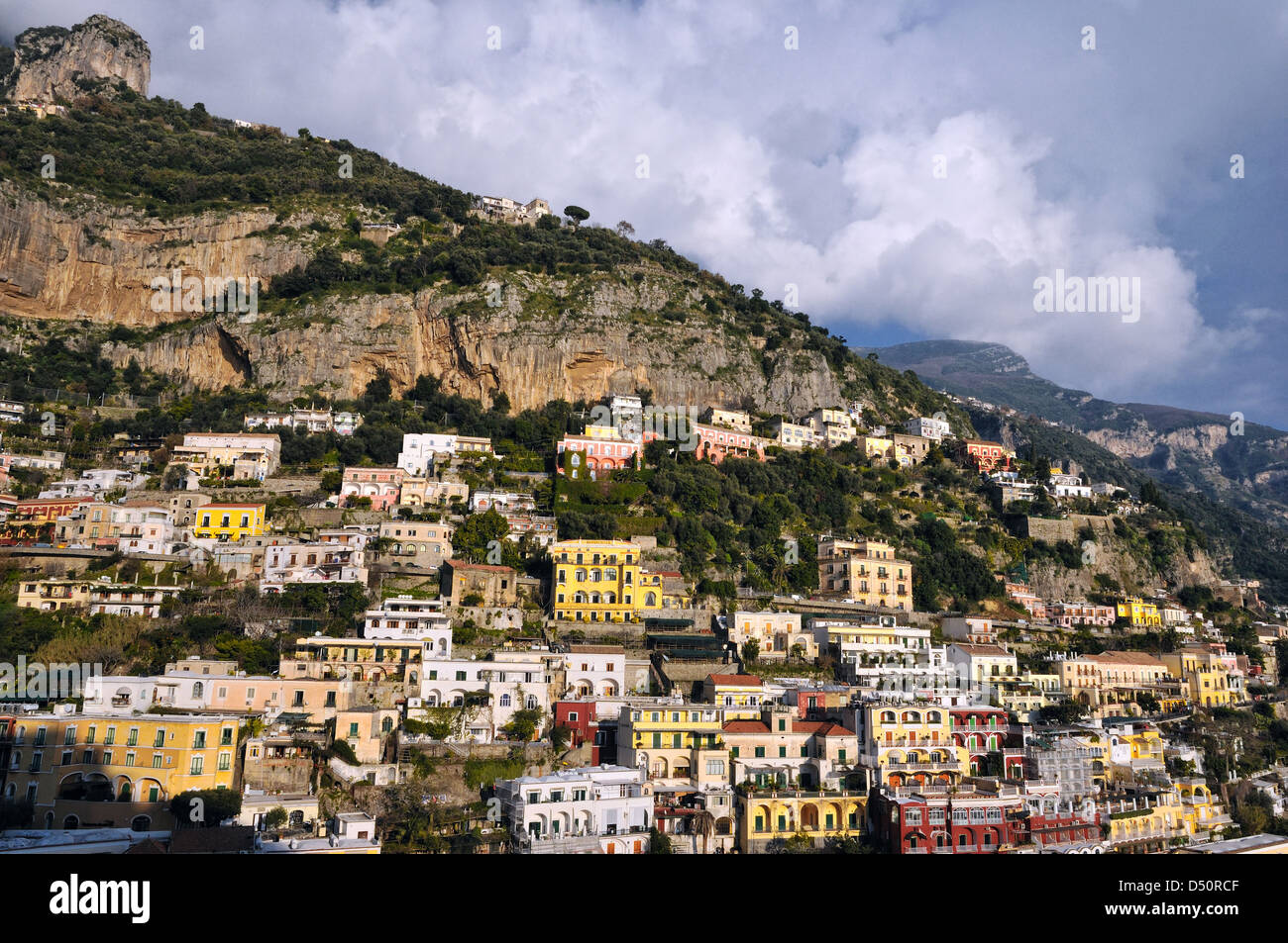 Costiera amalfitana Houses of Positano  Italy by andrea quercioli Stock Photo