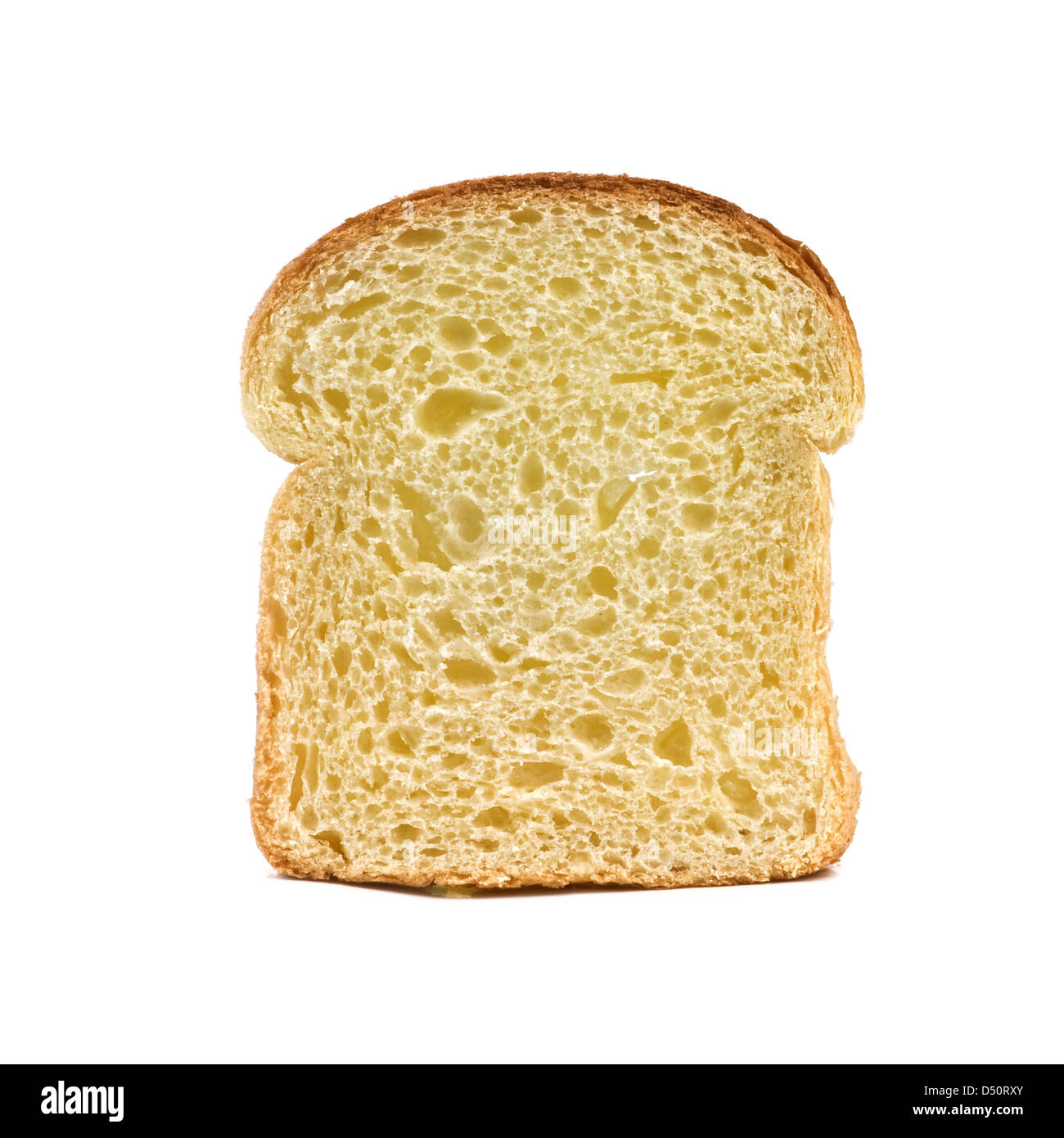 piece of bread isolated on white Stock Photo