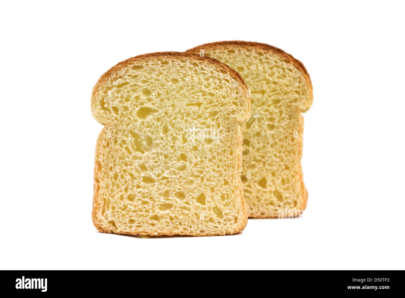 piece of bread isolated on white Stock Photo