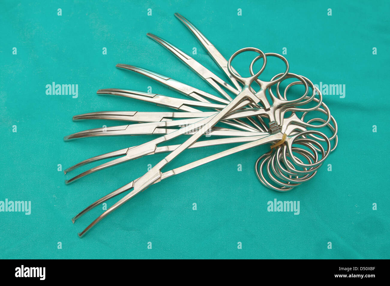 The artery forceps & clamps,surgery instrument Stock Photo Alamy