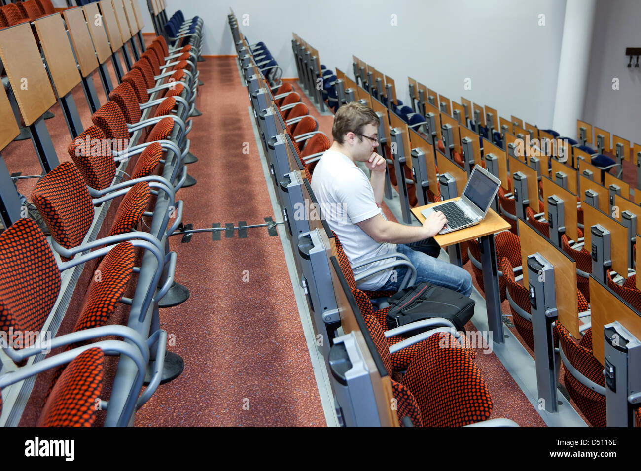Tallinn, Estonia, student sitting in the auditorium of the Estonian ...