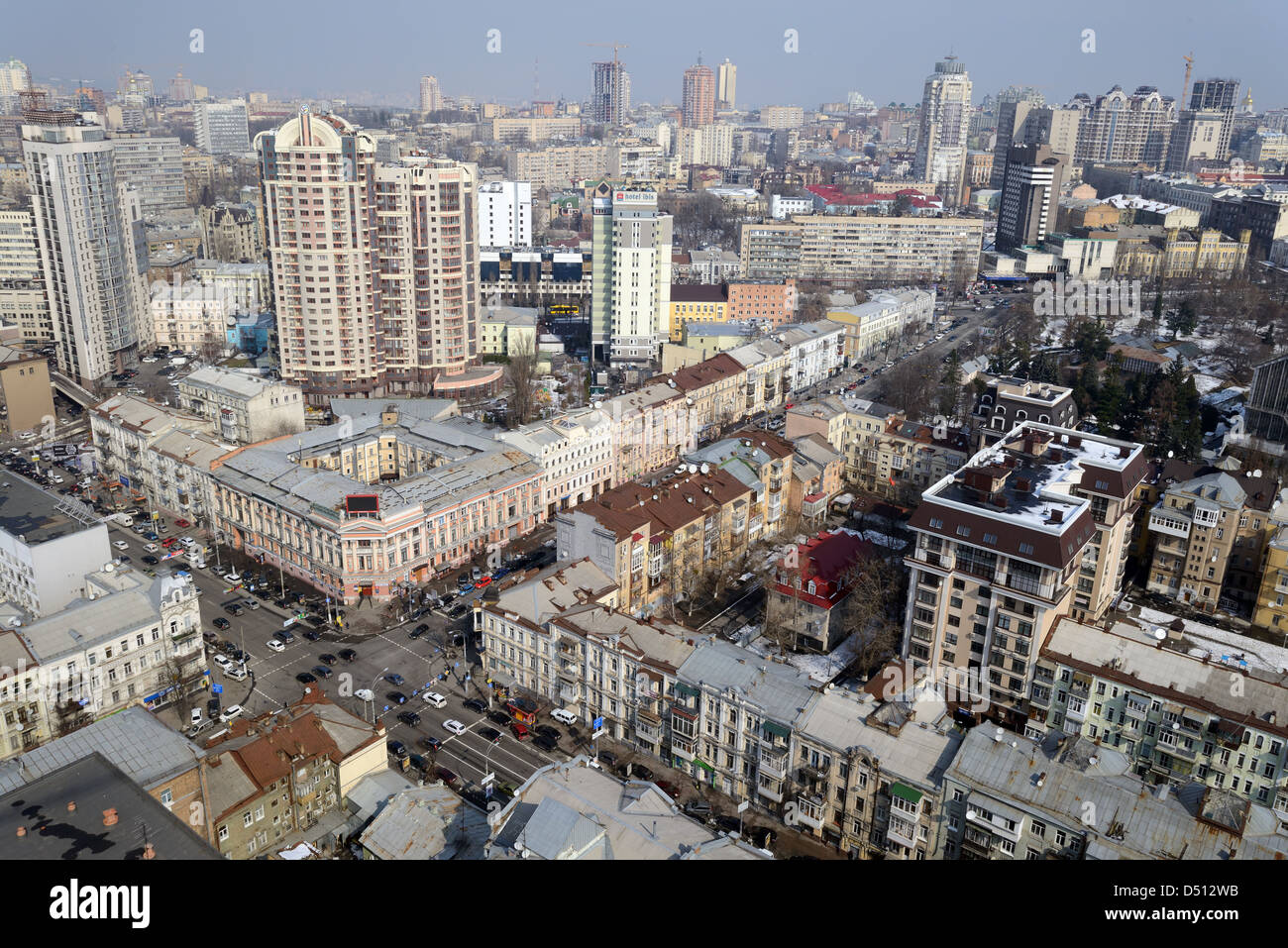 kiev city, aerial view Stock Photo