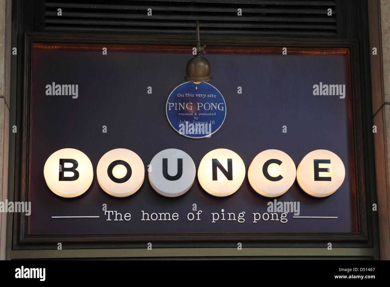 Bounce, the place in which ping pong (table tennis) was invented in