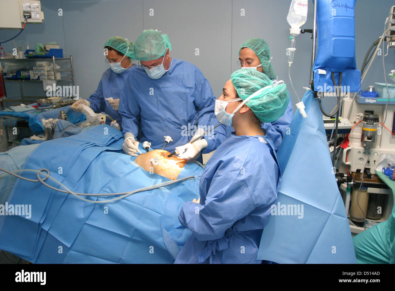 Medics at surgeon in a hospital Stock Photo
