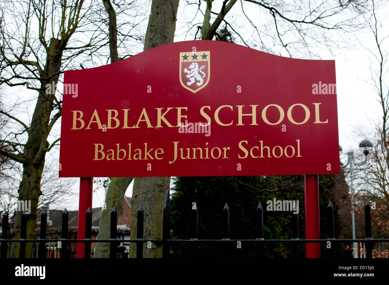 Bablake School sign, Coventry, UK Stock Photo Alamy
