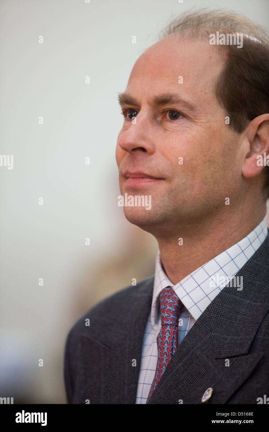 HRH Prince Edward on a visit to the Midlands, UK Stock Photo Alamy