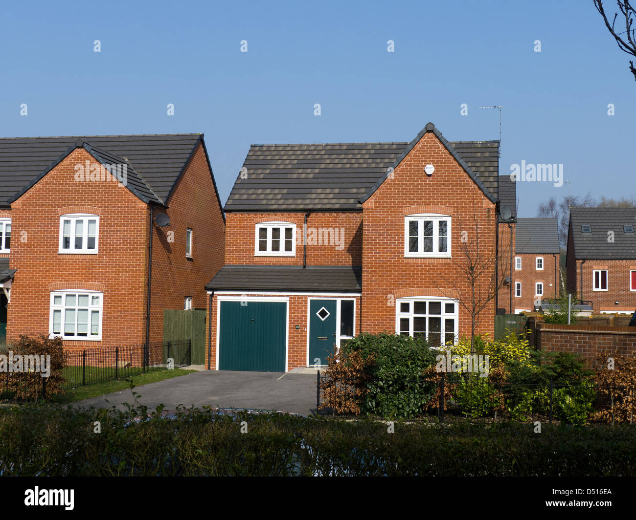 Detached new-build house Stock Photo