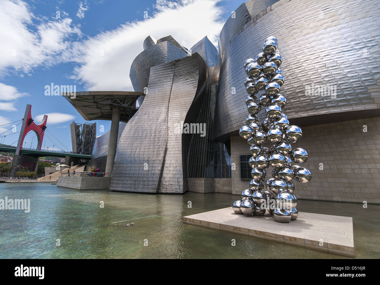The Guggenheim Museum designed by Canadian-American architect Frank Gehry, and located in Bilbao, Basque Country, Spain Stock Photo