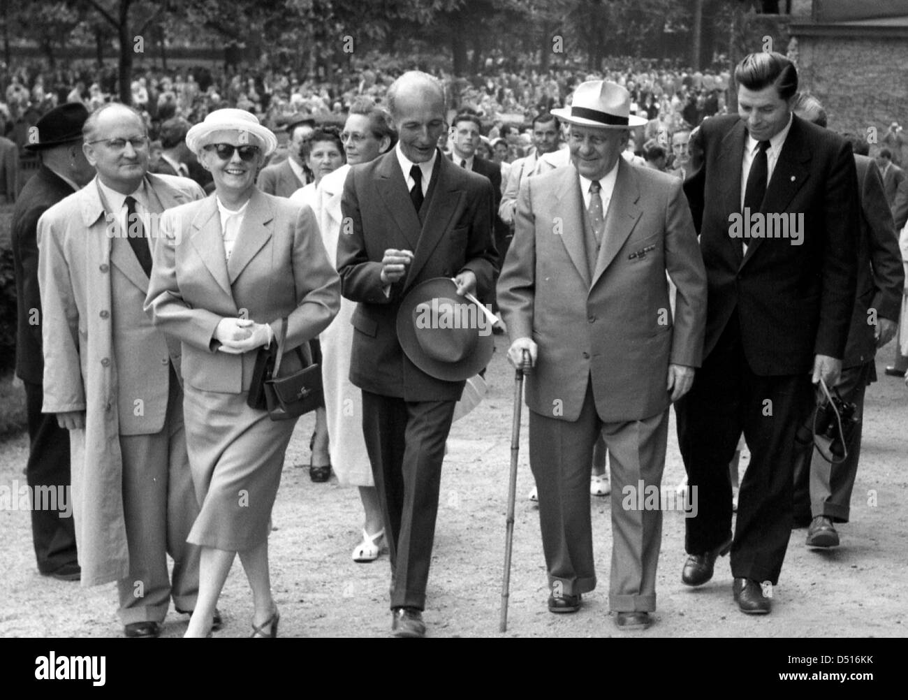 Hoppegarten, GDR, Wilhelm Pieck (second from right), State President of the GDR Stock Photo