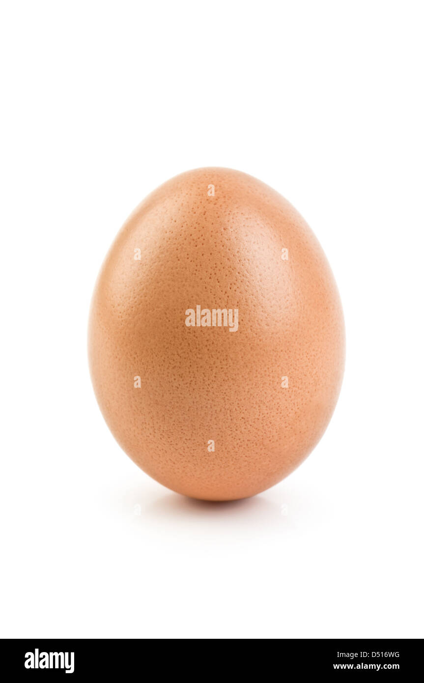 single egg isolated on white Stock Photo