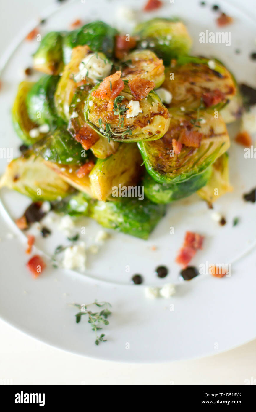 Caramelized Brussel Sprouts Stock Photo