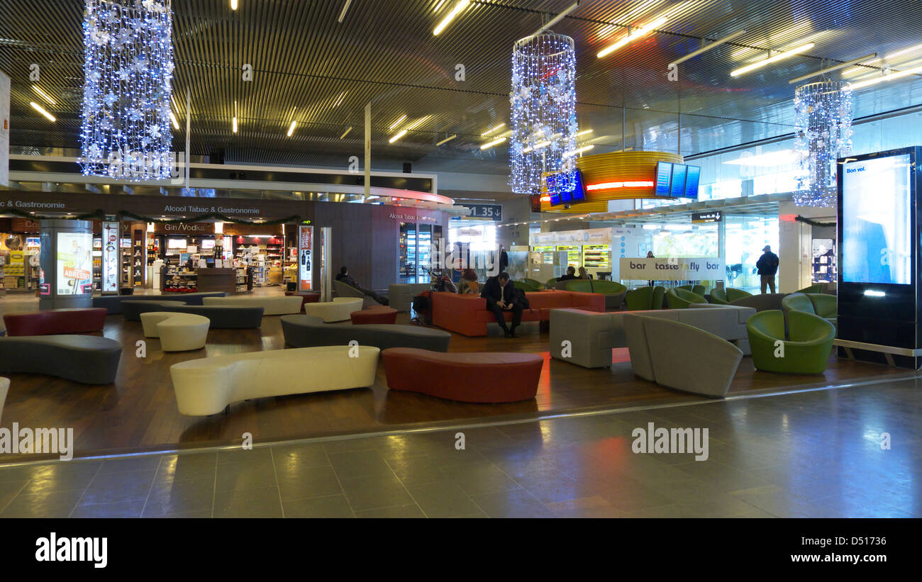 The departure lounge at Toulouse Blagnac airport Stock Photo