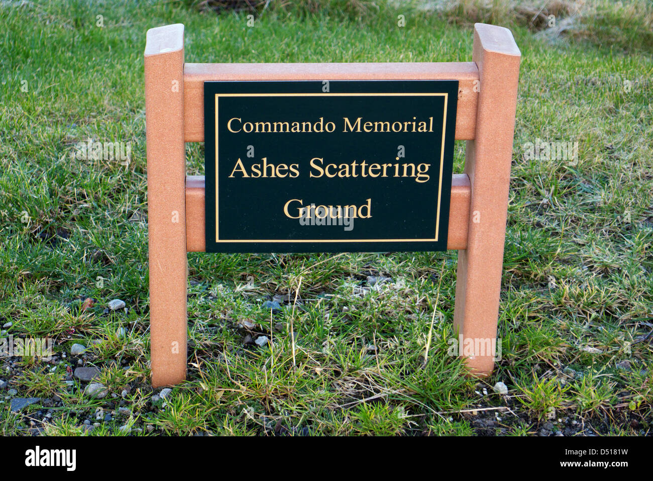 The Ashes scattering ground at the Commando Memorial at Spean Bridge, Scotland Stock Photo