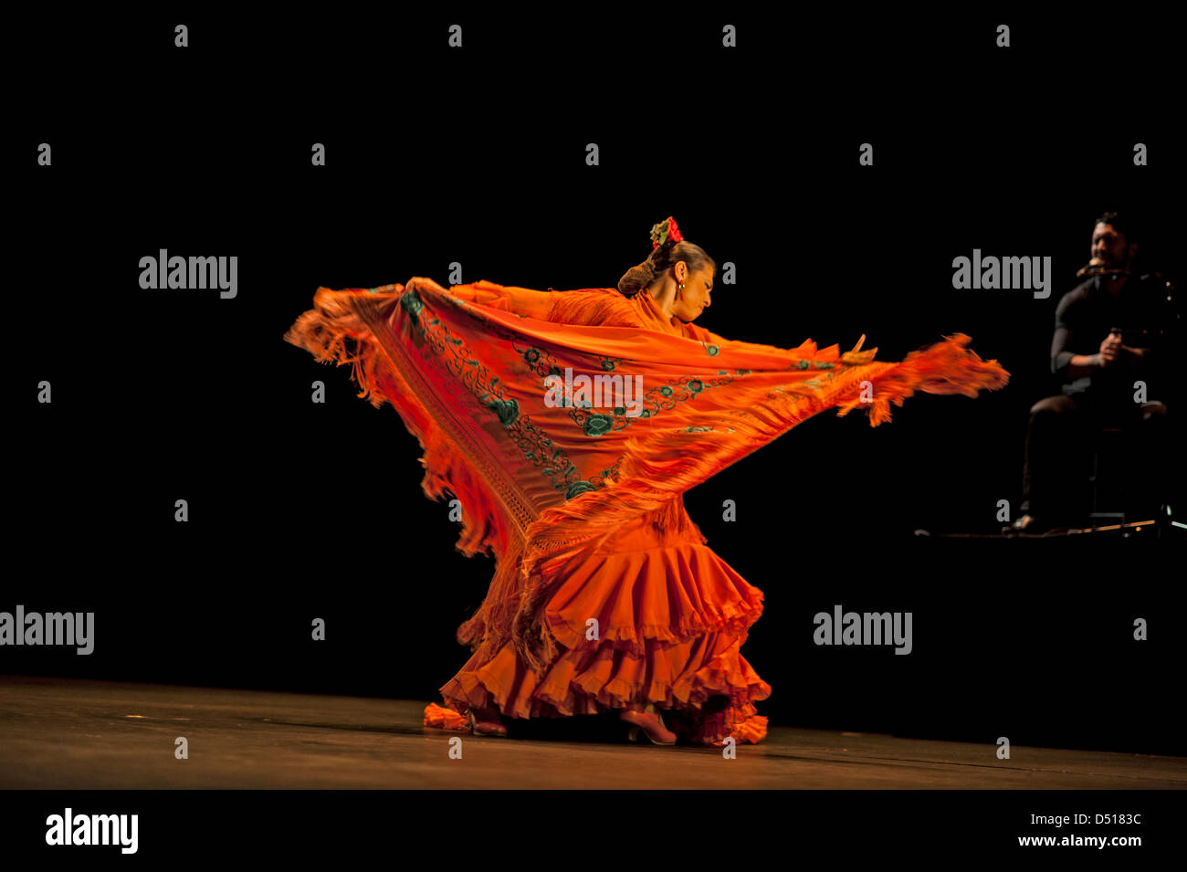 London, UK. 21st March 2013. Olga Pericet, performing an Alegrias in Metaforo, Ballet Flamenco de Andalucia, Sadler's Wells Flamenco Festival. London 2013. Credit: CaroleEdrich/Alamy Live News Stock Photo