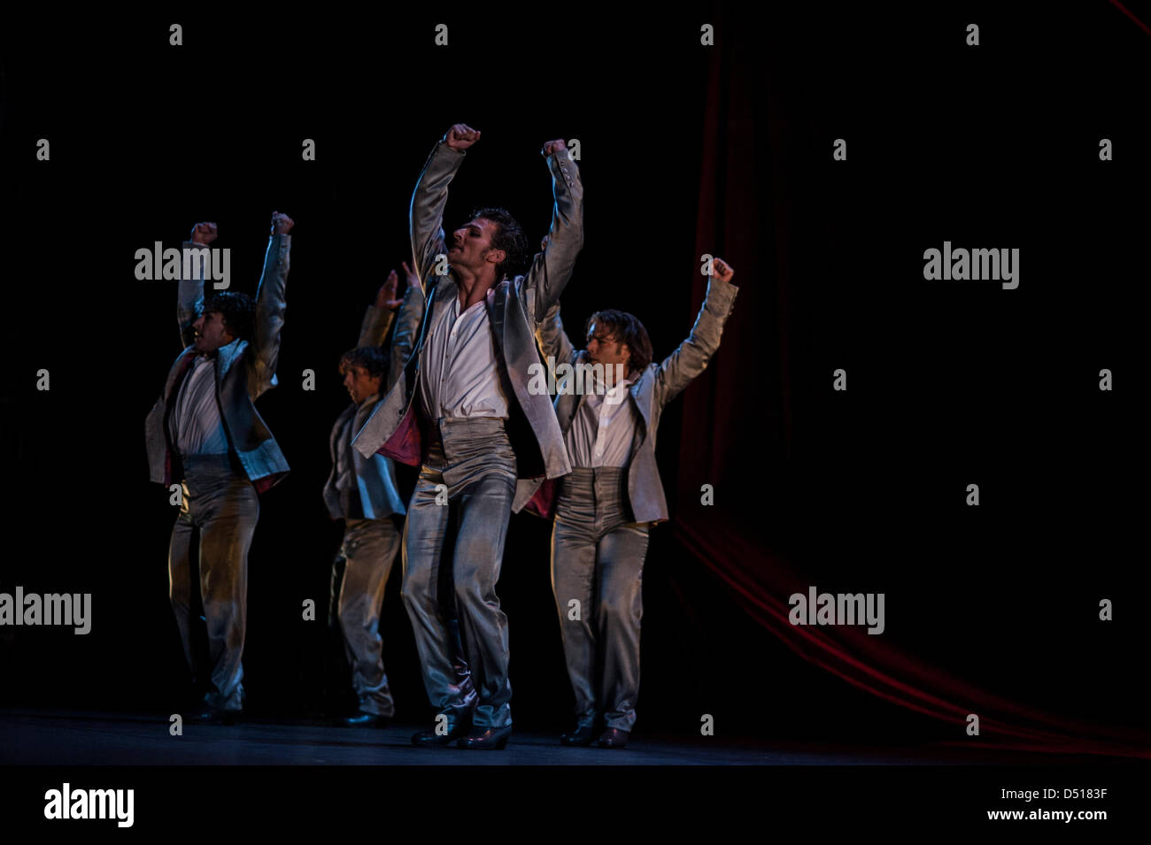 London, UK. 21st March 2013. Bulerias danced as the first act of Metaforo, Ballet Flamenco de Andalucia, Sadler's Wells Flamenco Festival. London 2013. Credit: CaroleEdrich/Alamy Live News Stock Photo