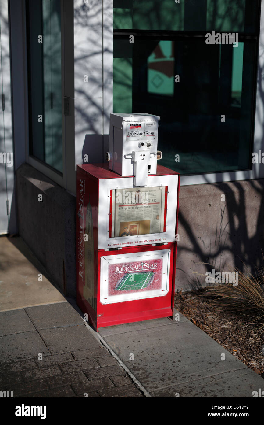 Newspaper rack outside Stock Photo Alamy
