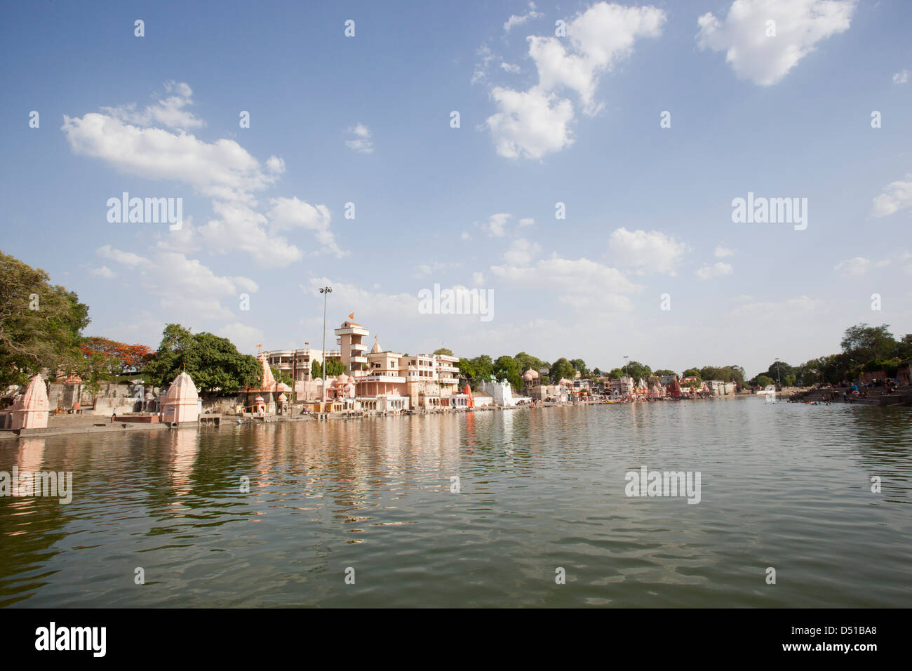 Temples at Shipra Ghat, Shipra River, Ujjain, Madhya Pradesh, India