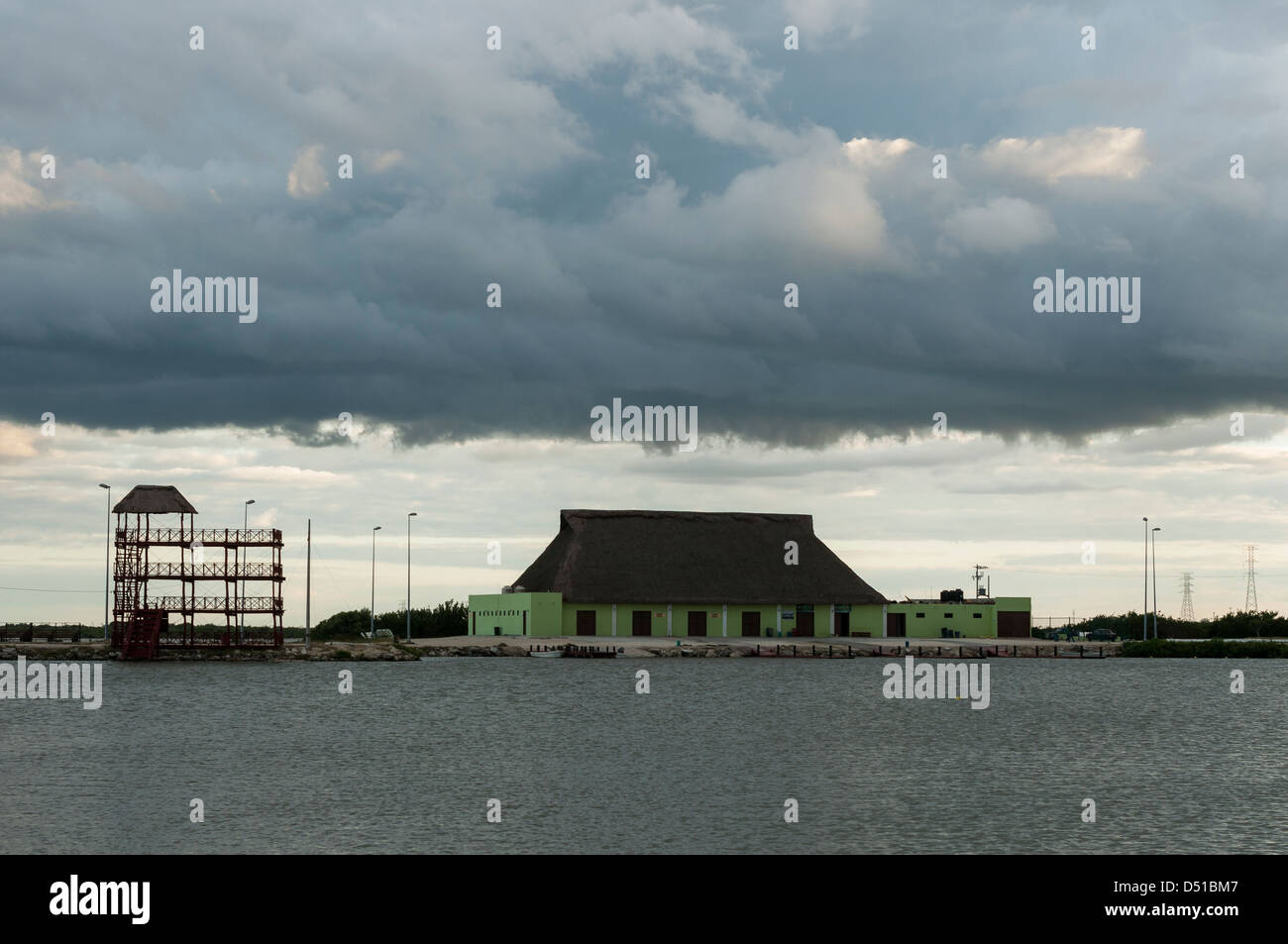 A cloudy day in Progreso Yucatán Stock Photo