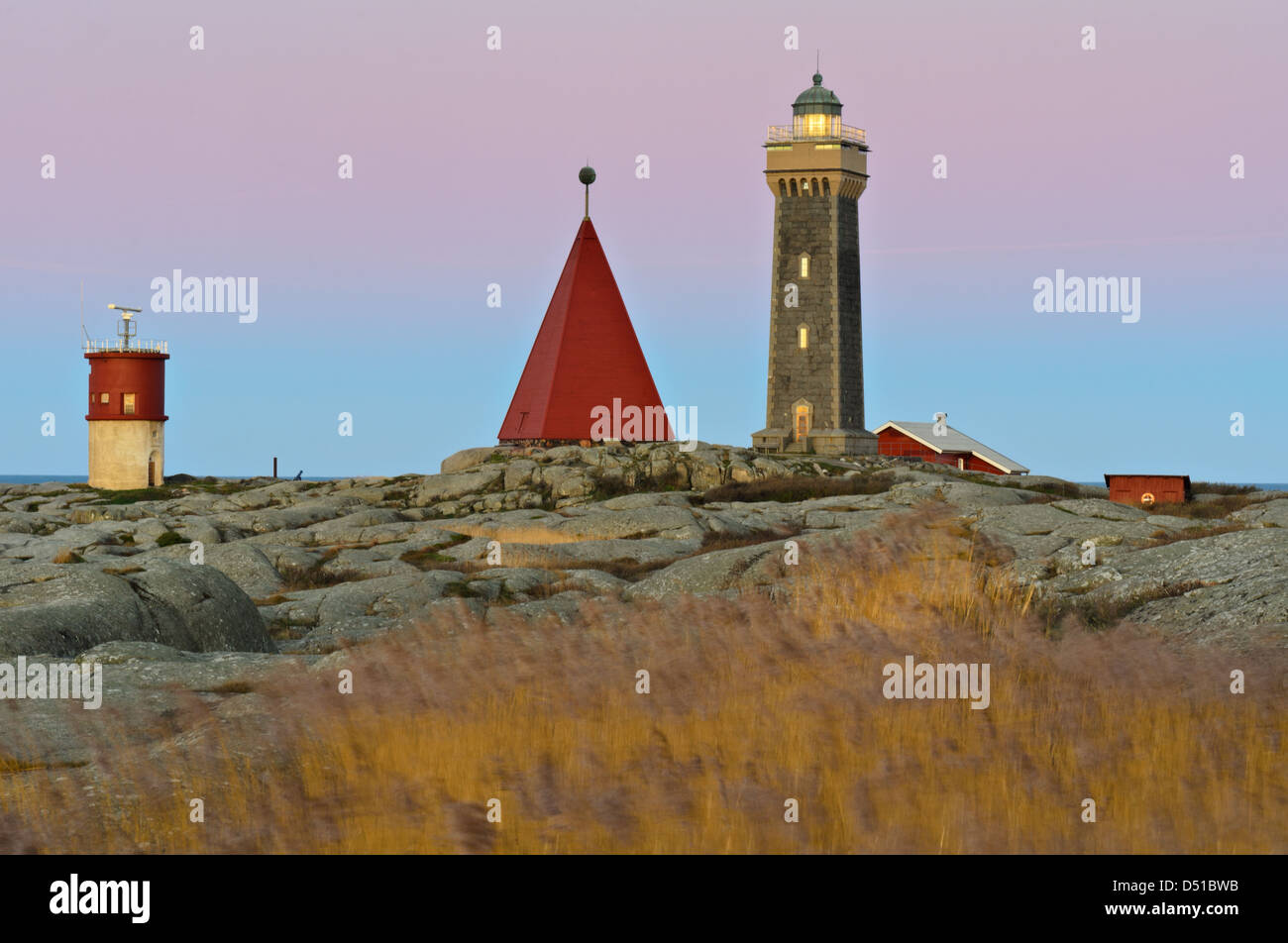 Lighthouse in Vinga, Gothenburg, Sweden, Europe Stock Photo