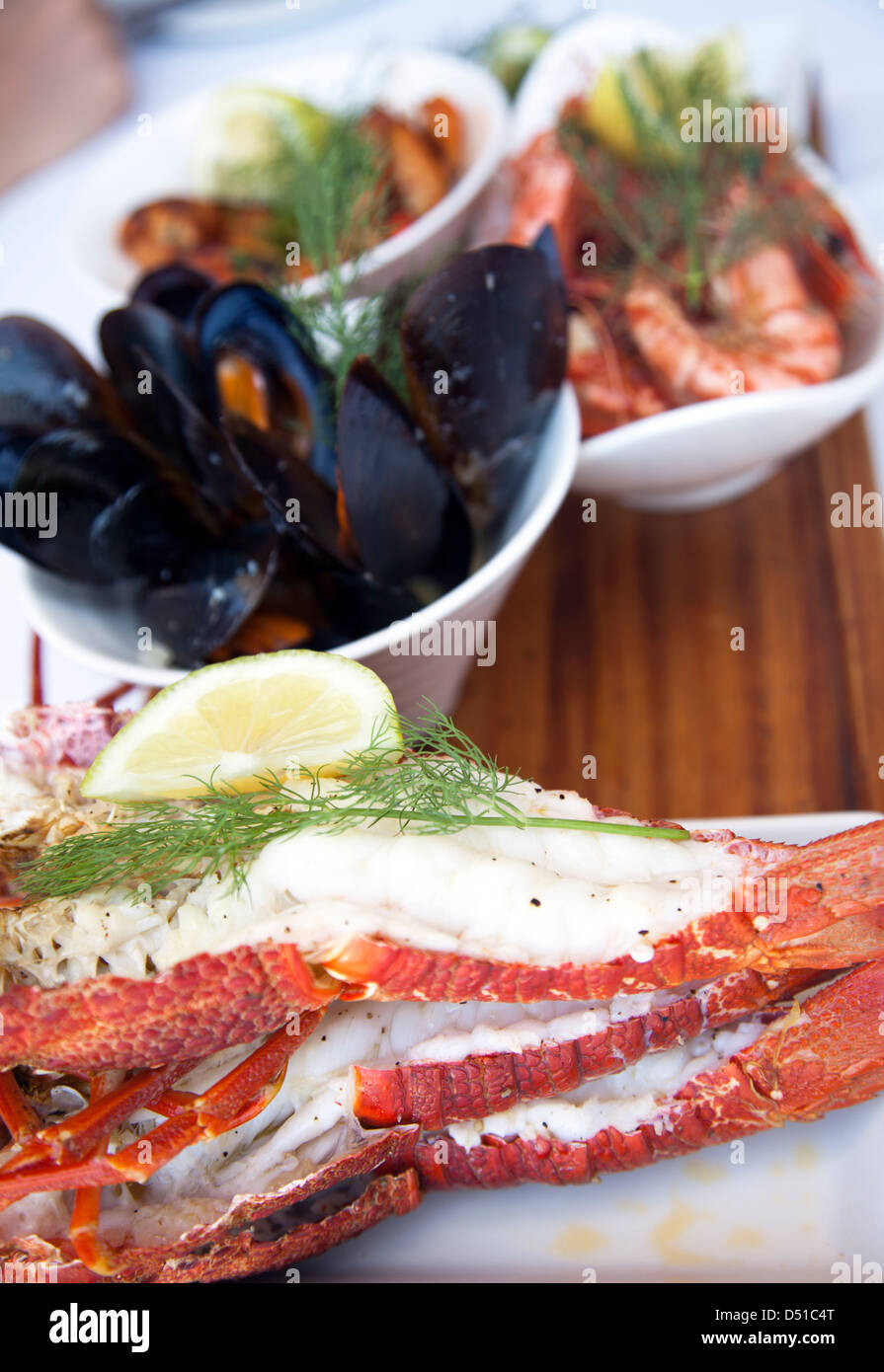 Cape Cuisine Seafood Platter South Africa Stock Photo Alamy