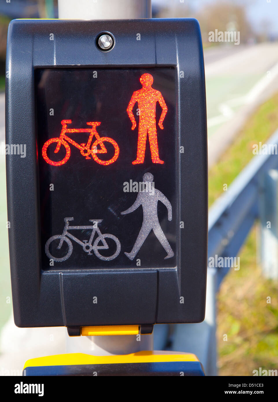 Cycling crossing point Stock Photo