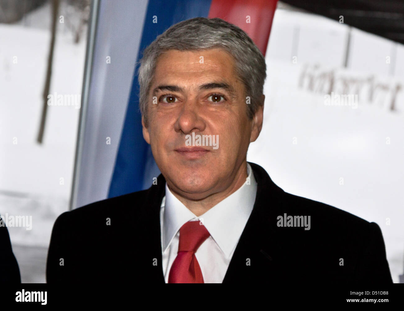 Prime Minister of Portugal Jose Socrates arrives with the Spanish/Portuguese delegation at the FIFA headquarters in Zurich, Switzerland, 02 December 2010. Photo: Hubert Boesl Stock Photo