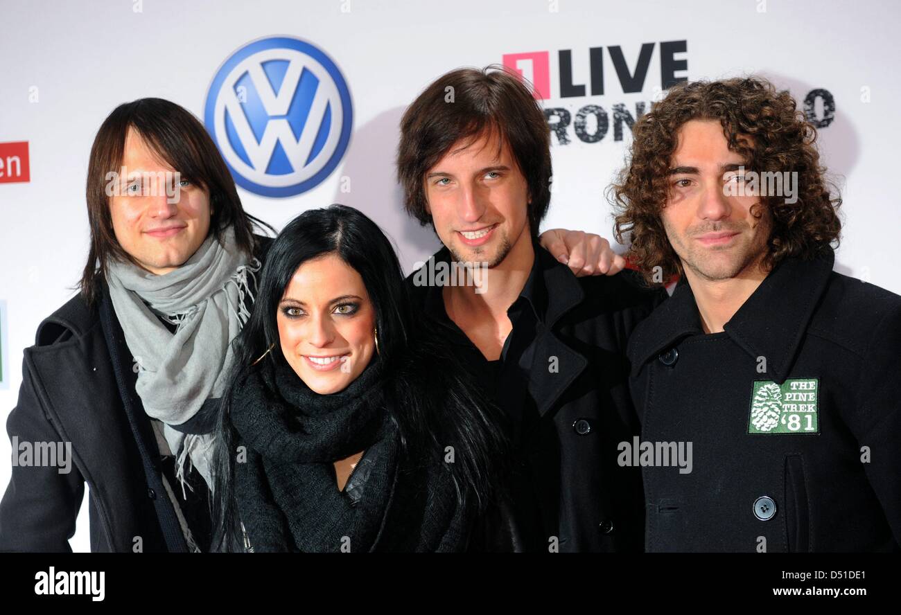 German band 'Silbermond' attends the '1Live Krone' radio award show in ...
