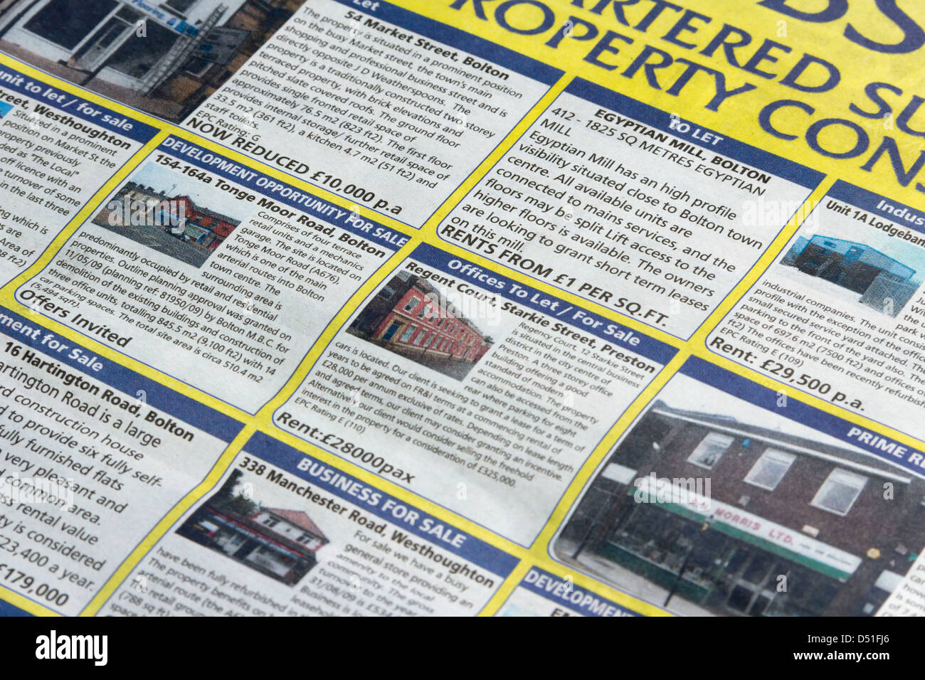 Commercial and business property adverts in the Bolton News, a local