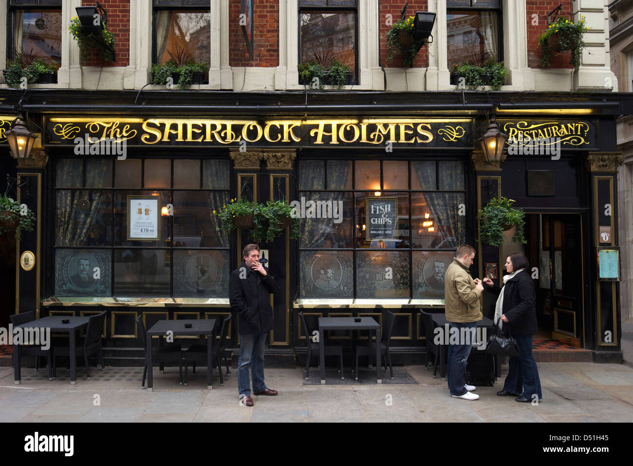 Sherlock Holmes Pub and Restaurant, Northumberland St,, Westminster, London, England, UK, GB Stock Photo