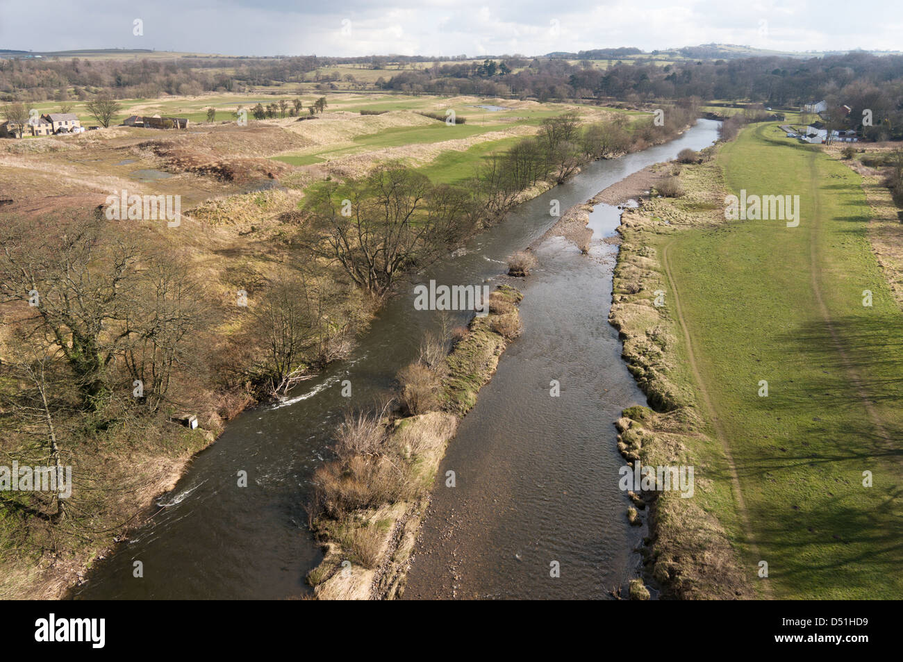 The river Wear valley at Auckland, north east England, UK Stock