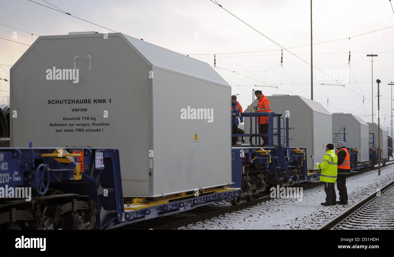 The CASTORtransport carrying 2500 fuel rods of German nuclear plants
