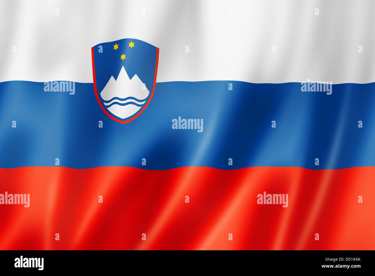Slovenia flag, three dimensional render, satin texture Stock Photo - Alamy