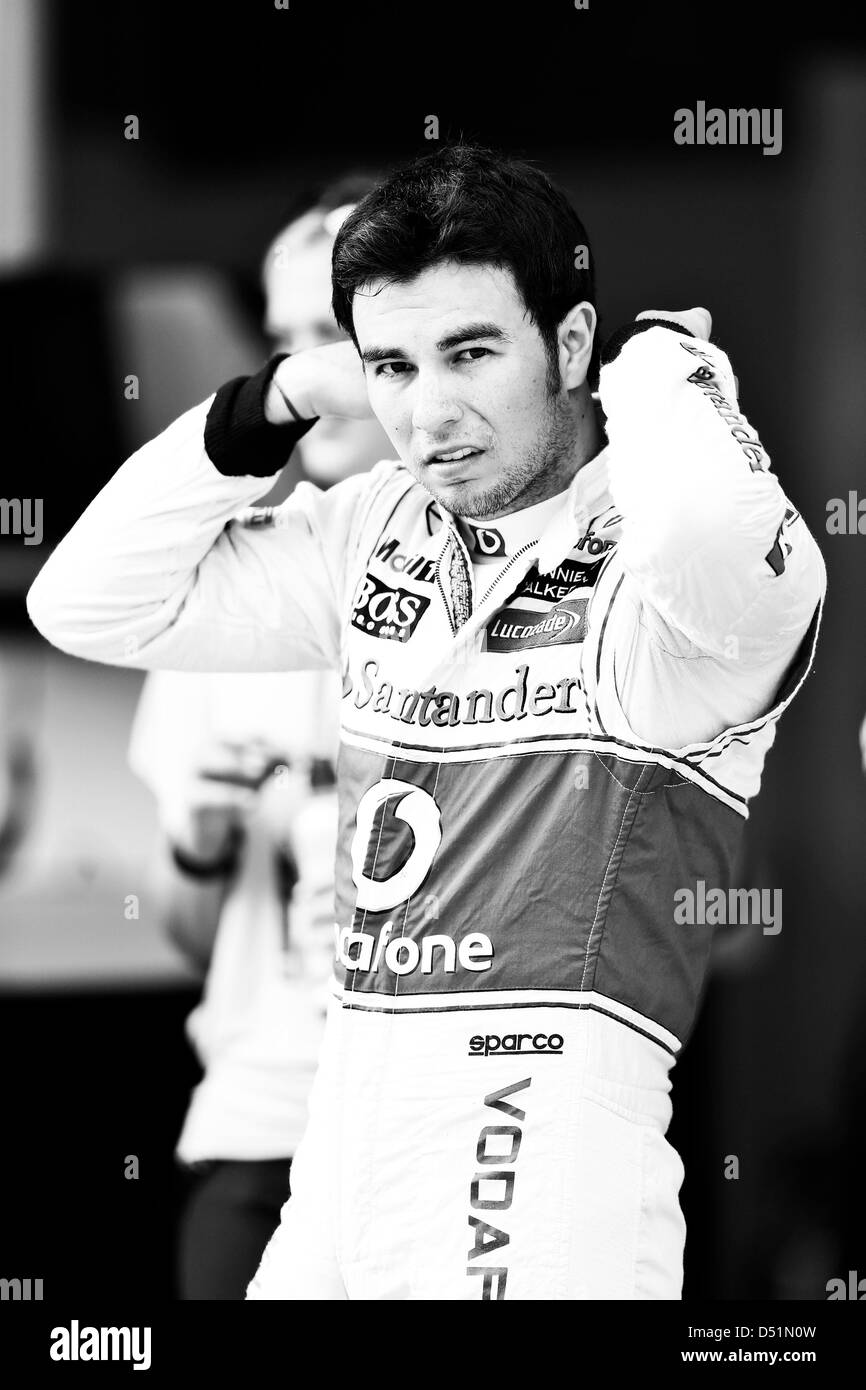 Motorsports: FIA Formula One World Championship 2013, Grand Prix of Malaysia,   #6 Sergio Perez (MEX, Vodafone McLaren Mercedes), Stock Photo