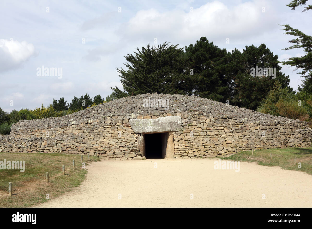 Table des Marchand, megalithic site near Locmariaquer, Brittany, France, September 2012 Stock Photo