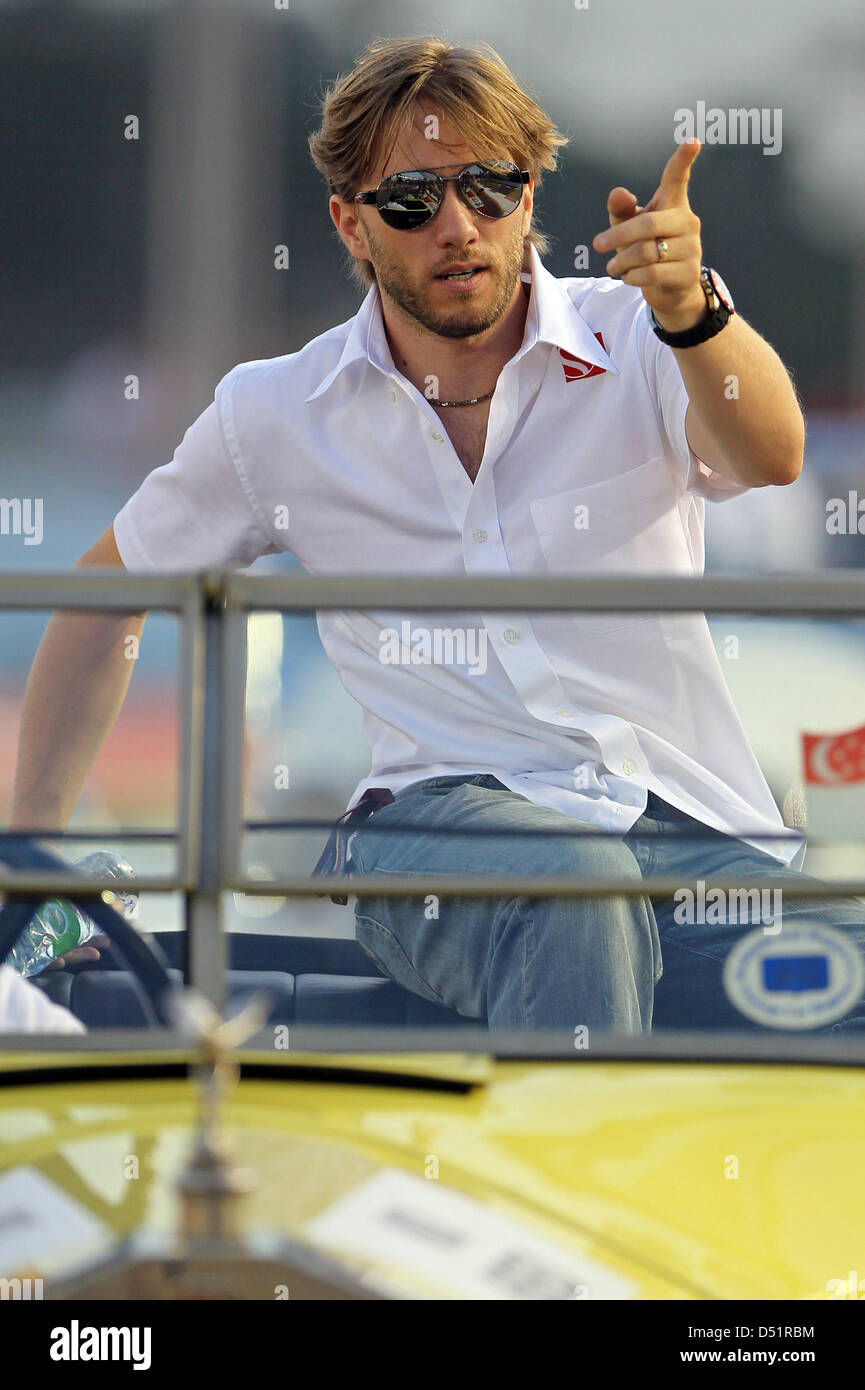 German driver Nick Heidfeld of Sauber F1 durign drivers' parade of