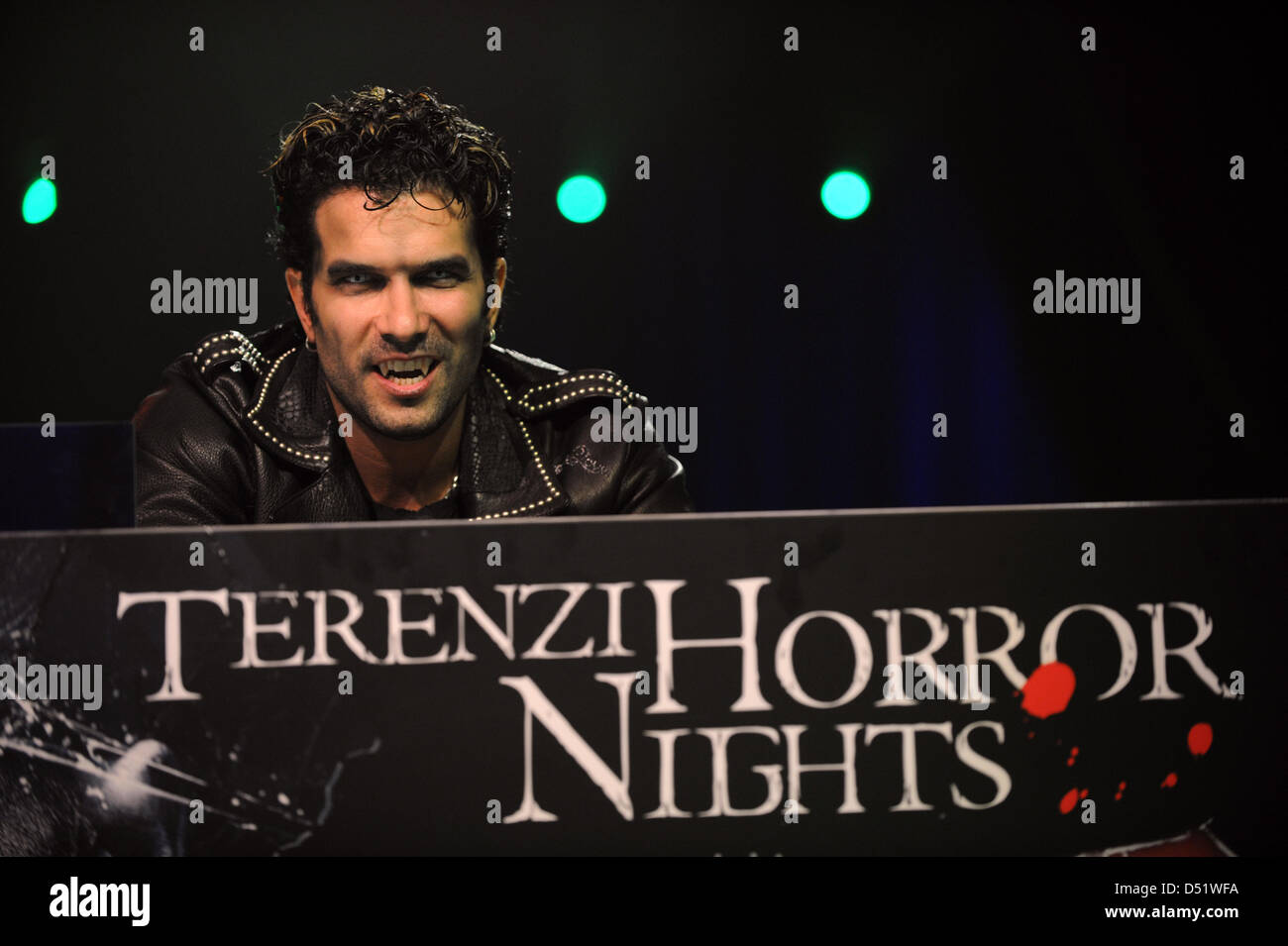 US singer Marc Terenzi poses for a phot as he presents his show 'Terenzi Horror Nights' at Europapark Rust fun park in Rust, Germany, 30 September 2010. Photo: Patrick Seeger Stock Photo