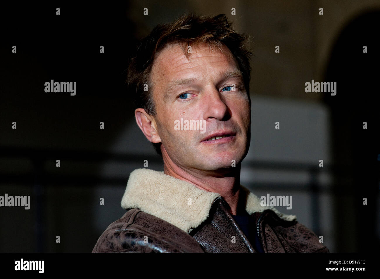 German actor Thomas Kretschmann poses during a advert shooting of Johnnie  Walker campaign 'Walk with Giants' in Berlin, Germany, 30 September 2010.  Photo: Robert Schlesinger Stock Photo - Alamy