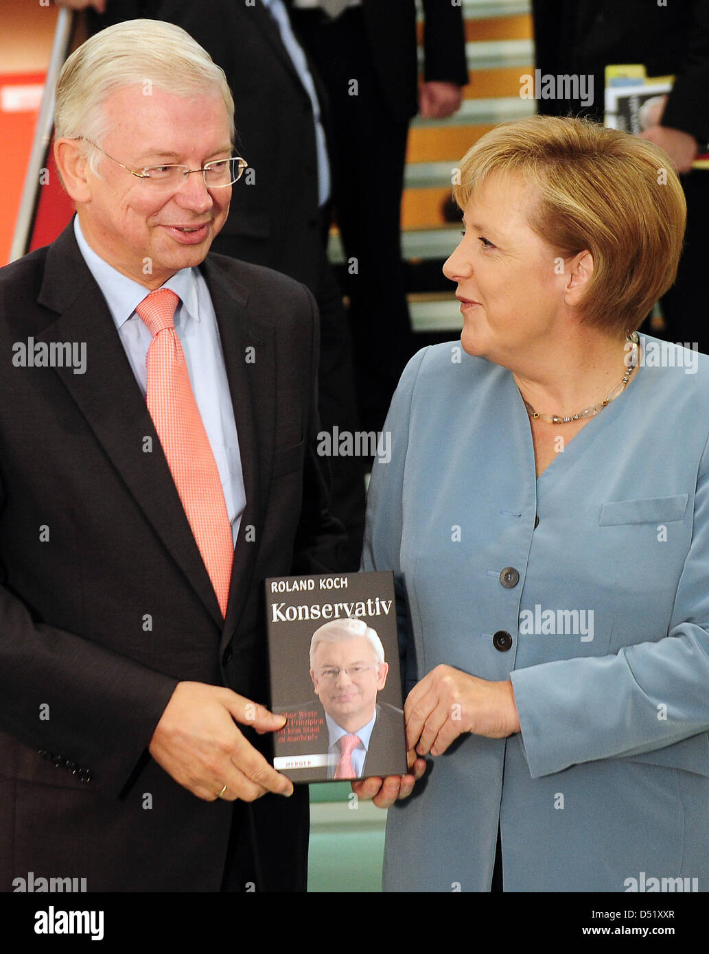 German Chancellor Angela merkel and the resigned Hessian Prime Stock Photo  - Alamy