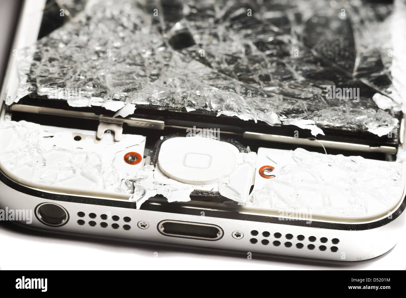 Smashed smart phone Stock Photo